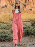 Double Take Full Size Sleeveless V-Neck Pocketed Jumpsuit - Trendsi - Flyclothing LLC