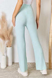 RISEN Full Size High Waist Ultra Soft Knit Flare Pants - Trendsi - Flyclothing LLC