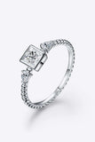 Moissanite Square Shape 925 Sterling Silver Ring - Trendsi - Flyclothing LLC