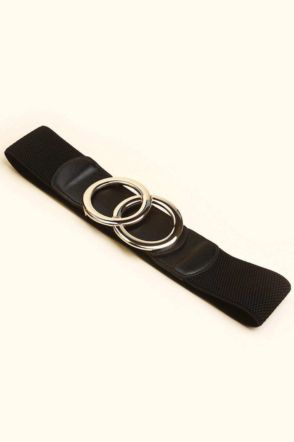 Zinc Alloy Buckle Elastic PU Belt - Trendsi - Flyclothing LLC