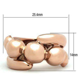 Alamode IP Rose Gold(Ion Plating) Brass Ring with No Stone - Alamode - Flyclothing LLC