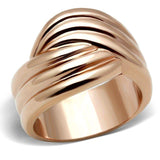 Alamode IP Rose Gold(Ion Plating) Brass Ring with No Stone - Alamode - Flyclothing LLC