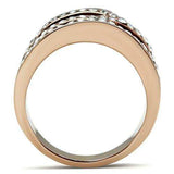 Alamode IP Rose Gold(Ion Plating) Brass Ring with Top Grade Crystal in Smoked Quartz - Alamode - Flyclothing LLC