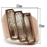 Alamode IP Rose Gold(Ion Plating) Brass Ring with Synthetic Spinel in Topaz - Alamode - Flyclothing LLC