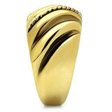 Alamode IP Gold(Ion Plating) Brass Ring with Epoxy in Jet - Alamode - Flyclothing LLC