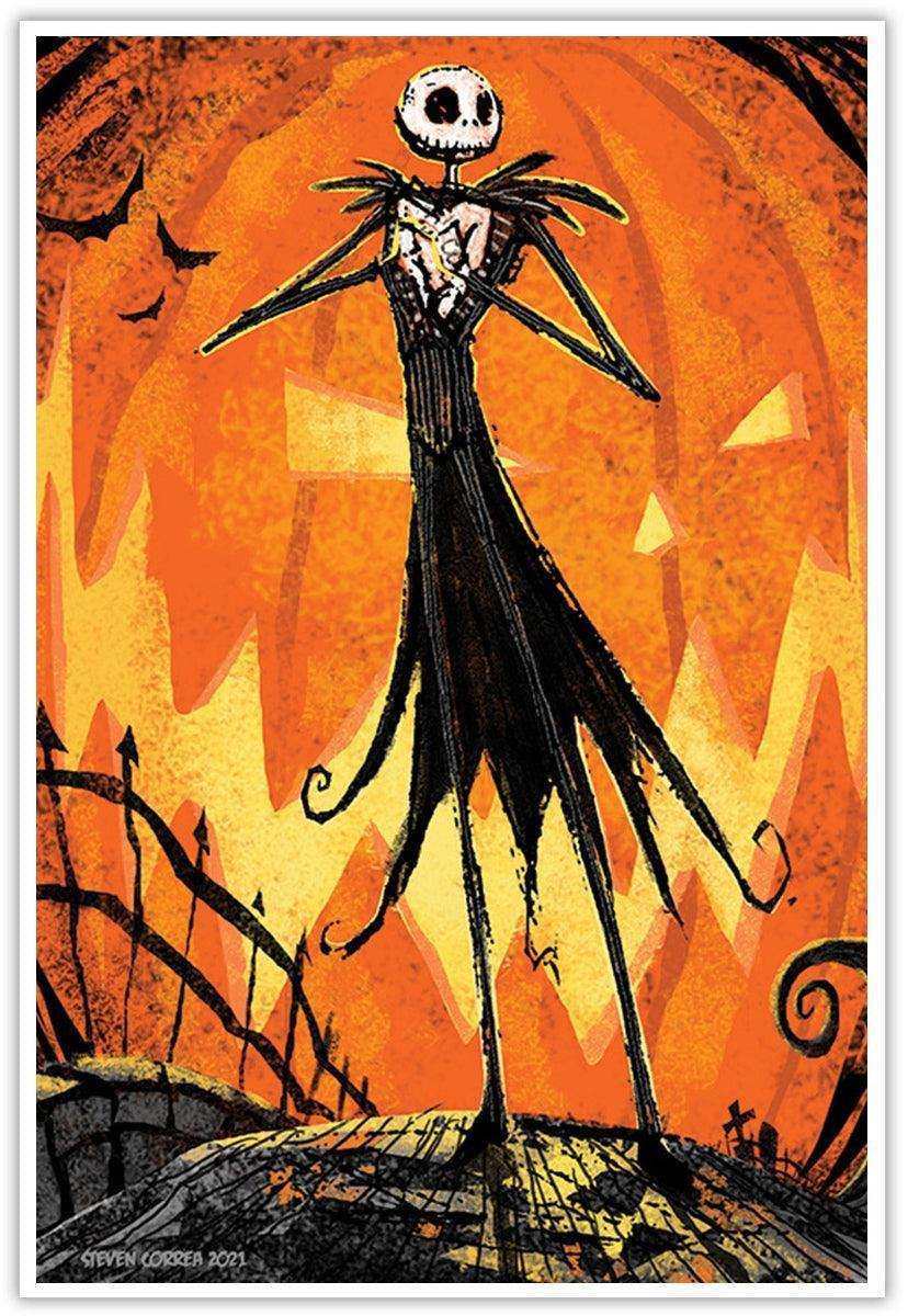 Steven Correa Jack the King of Pumpkins Art Print - Steven Correa - Flyclothing LLC
