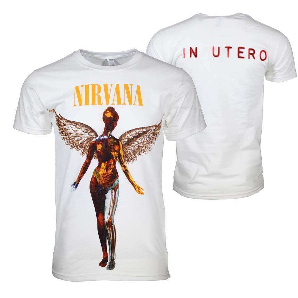 Nirvana In Utero White T-Shirt - Nirvana - Flyclothing LLC