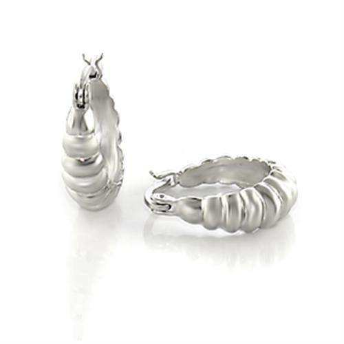 Alamode Matte Rhodium & Rhodium Brass Earrings with No Stone - Alamode - Flyclothing LLC