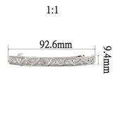 Alamode Rhodium White Metal Tiaras & Hair Clip with Top Grade Crystal in Clear - Alamode - Flyclothing LLC