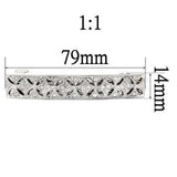 Alamode Rhodium White Metal Tiaras & Hair Clip with Top Grade Crystal in Clear - Alamode - Flyclothing LLC