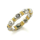 Alamode Matte Gold & Rhodium Brass Toe Ring with Top Grade Crystal in Clear - Alamode - Flyclothing LLC