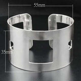 Alamode High polished (no plating) Stainless Steel Bangle with No Stone - Alamode - Flyclothing LLC