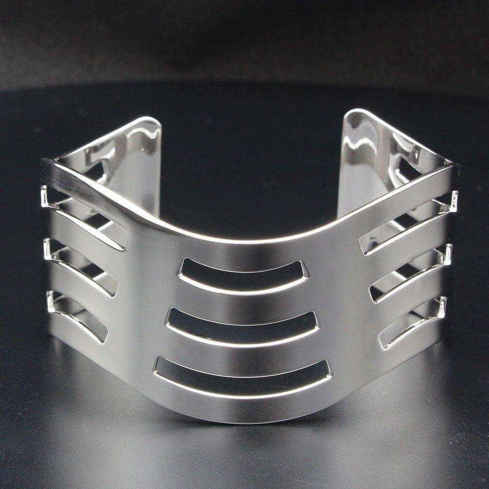 Alamode High polished (no plating) Stainless Steel Bangle with No Stone - Alamode - Flyclothing LLC