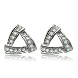 Alamode Rhodium White Metal Earrings with Top Grade Crystal in Clear - Alamode - Flyclothing LLC