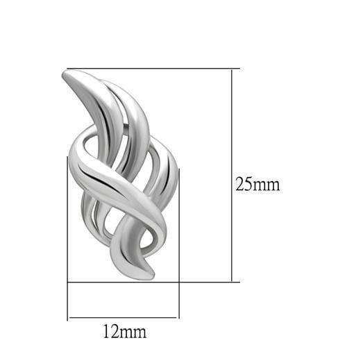 Alamode Rhodium White Metal Earrings with No Stone - Alamode - Flyclothing LLC