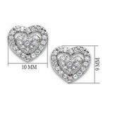 Alamode Rhodium Brass Earrings with AAA Grade CZ in Clear - Alamode - Flyclothing LLC