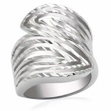 Alamode Rhodium Brass Ring with No Stone - Alamode - Flyclothing LLC