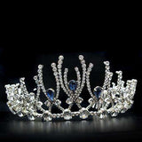 Alamode Imitation Rhodium Brass Tiaras & Hair Clip with Top Grade Crystal in Montana - Alamode - Flyclothing LLC