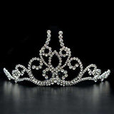 Alamode Imitation Rhodium Brass Tiaras & Hair Clip with Top Grade Crystal in Clear - Alamode - Flyclothing LLC