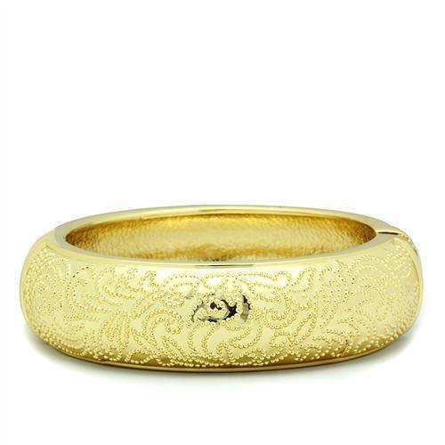 Alamode Flash Gold White Metal Bangle with No Stone - Alamode - Flyclothing LLC
