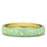 Alamode Flash Gold White Metal Bangle with Top Grade Crystal in Clear - Alamode - Flyclothing LLC