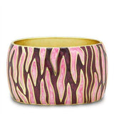 Alamode Flash Gold White Metal Bangle with Epoxy in No Stone - Alamode - Flyclothing LLC