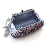 Alamode Imitation Rhodium White Metal Clutch with Top Grade Crystal in Multi Color - Alamode - Flyclothing LLC