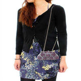 Alamode Imitation Rhodium White Metal Clutch with Top Grade Crystal in Multi Color - Alamode - Flyclothing LLC