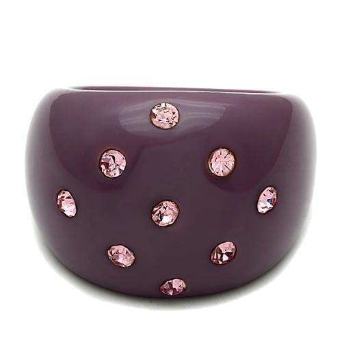 Alamode Resin Ring with Synthetic Synthetic Stone in Multi Color - Alamode - Flyclothing LLC