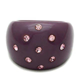 Alamode Resin Ring with Synthetic Synthetic Stone in Multi Color - Alamode - Flyclothing LLC