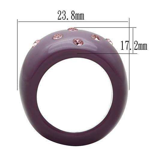 Alamode Resin Ring with Synthetic Synthetic Stone in Multi Color - Alamode - Flyclothing LLC