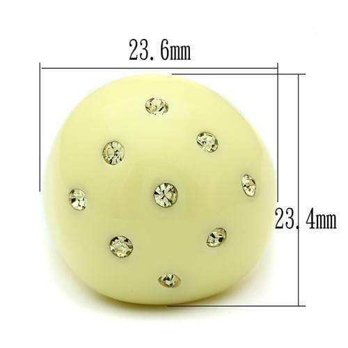 Alamode Resin Ring with Synthetic Synthetic Stone in Multi Color - Alamode - Flyclothing LLC