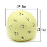 Alamode Resin Ring with Synthetic Synthetic Stone in Multi Color - Alamode - Flyclothing LLC