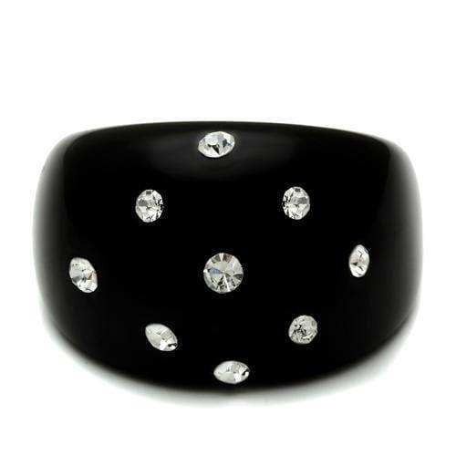 Alamode Resin Ring with Synthetic Synthetic Stone in Multi Color - Alamode - Flyclothing LLC