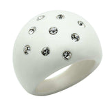 Alamode Resin Ring with Synthetic Synthetic Stone in Multi Color - Alamode - Flyclothing LLC