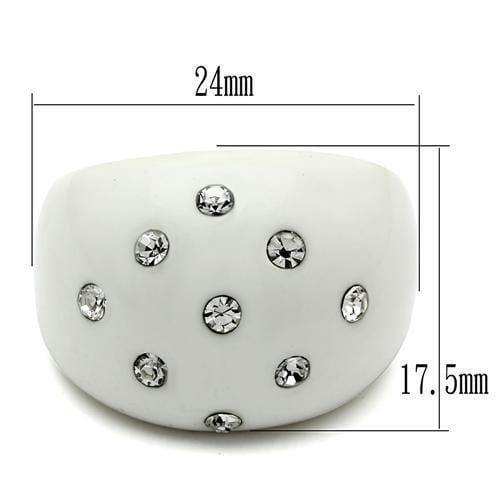 Alamode Resin Ring with Synthetic Synthetic Stone in Multi Color - Alamode - Flyclothing LLC