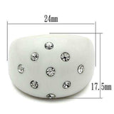 Alamode Resin Ring with Synthetic Synthetic Stone in Multi Color - Alamode - Flyclothing LLC