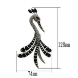 Alamode Imitation Rhodium White Metal Brooches with Top Grade Crystal in Multi Color - Alamode - Flyclothing LLC