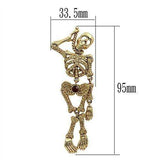 Alamode Gold White Metal Brooches with Top Grade Crystal in Multi Color - Alamode - Flyclothing LLC