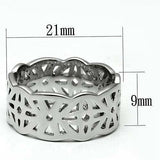 Alamode Imitation Rhodium Brass Ring with No Stone - Alamode - Flyclothing LLC