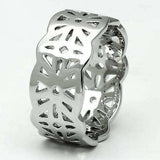 Alamode Imitation Rhodium Brass Ring with No Stone - Alamode - Flyclothing LLC