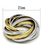 Alamode Gold+Rhodium Brass Ring with No Stone - Alamode - Flyclothing LLC