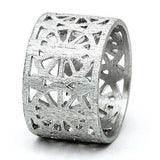 Alamode Rhodium Brass Ring with No Stone - Alamode - Flyclothing LLC