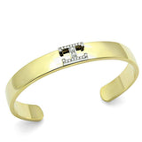 Alamode Gold+Rhodium White Metal Bangle with Top Grade Crystal in Clear - Alamode - Flyclothing LLC