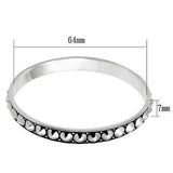 Alamode Rhodium Brass Bangle with No Stone - Alamode - Flyclothing LLC