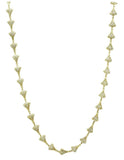 Alamode Gold Brass Necklace with Top Grade Crystal in Clear - Alamode - Flyclothing LLC
