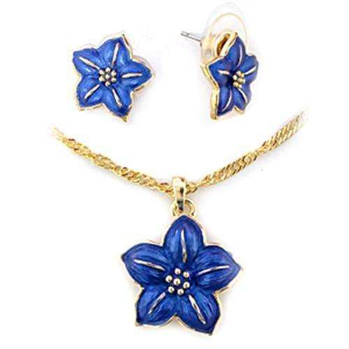 Alamode Gold White Metal Jewelry Sets with Epoxy in Montana - Alamode - Flyclothing LLC