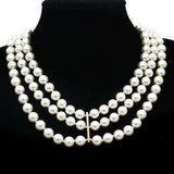 Alamode Gold Brass Necklace with Semi-Precious Onyx in Jet - Alamode - Flyclothing LLC