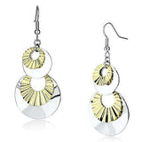Alamode Reverse Two-Tone Iron Earrings with No Stone - Alamode - Flyclothing LLC