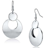 Alamode Matte Rhodium & Rhodium Iron Earrings with No Stone - Alamode - Flyclothing LLC